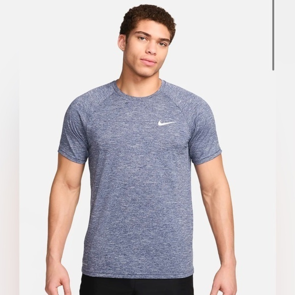 NIKE DriFit Navy Heather Performance Crewneck Shirt HydroGuard UPF 40+ size XL